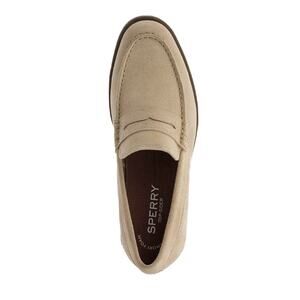 Sperry Manchester Penny Loafers Sand Mens Suede Leather Office Preppy